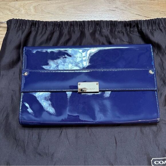 Jimmy Choo Patent Clutch Purple - Picture 2 of 9